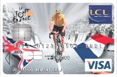 L'un des deux visuels proposés par LCL à l'occasion du Tour de France