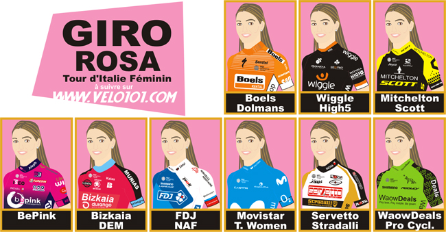 Giro Rosa 2018 - Les 9 prem. rosters