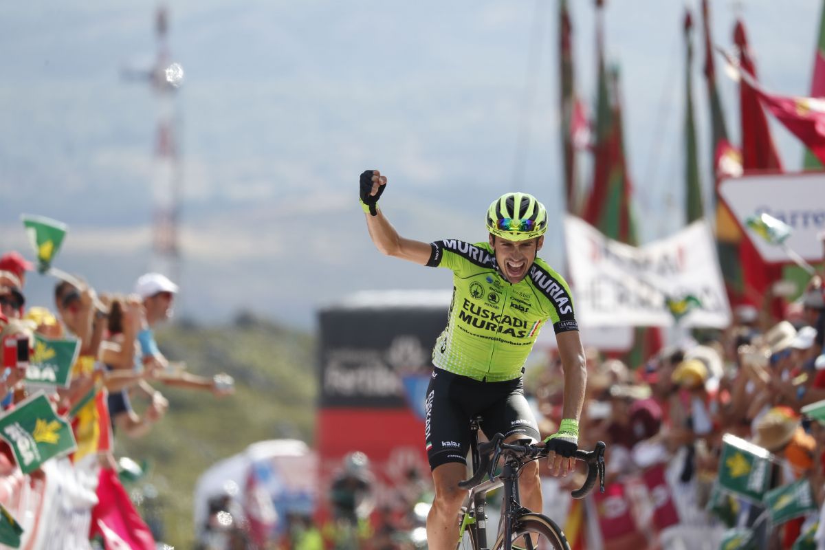 Óscar Rodríguez, cycliste d'Euskadi-Murias, équipe invitée sur La Vuelta 2018