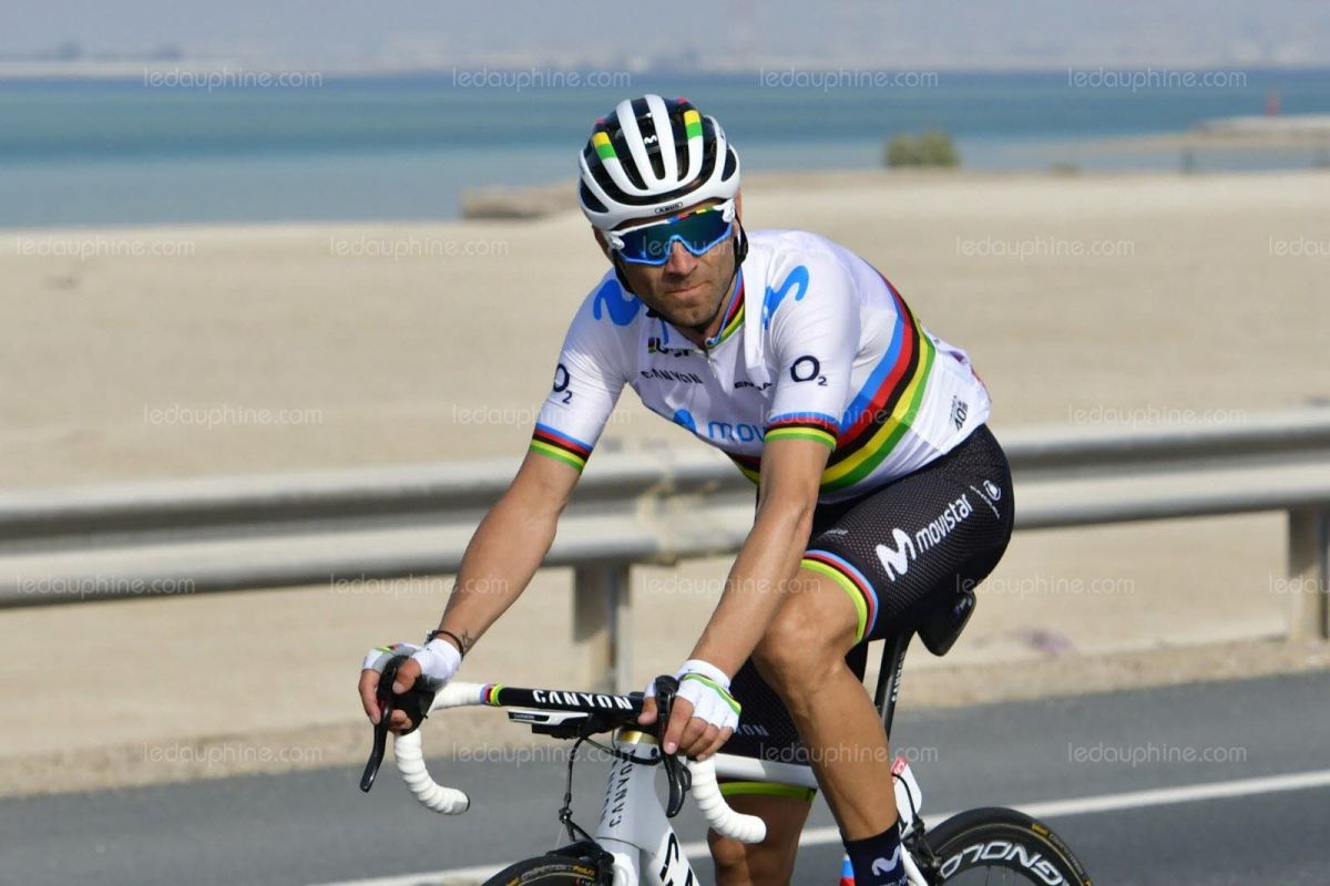 Alejandro Valverde avec son maillot de champion du monde