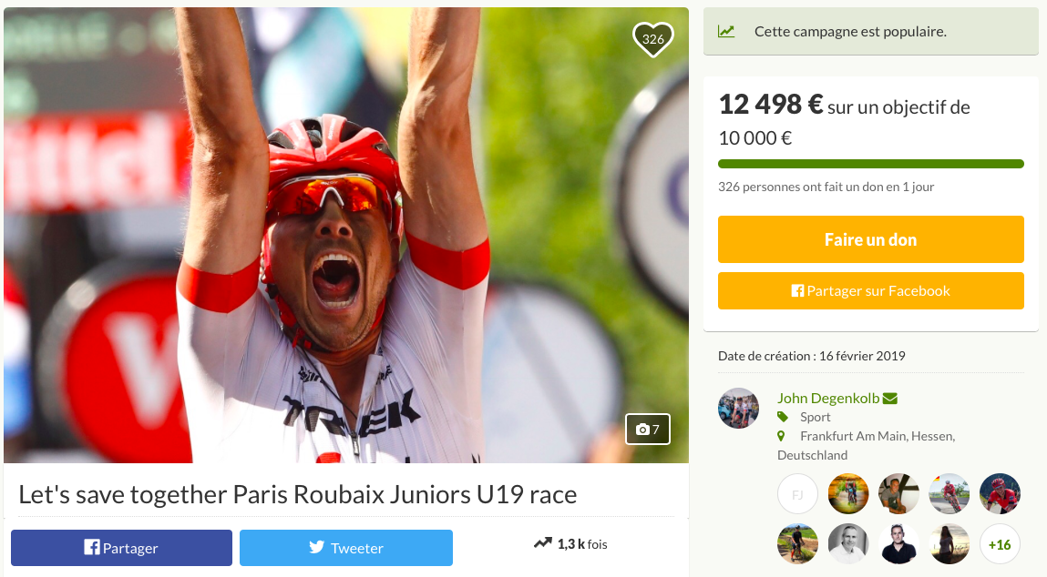 L'initiative du sauveur de Paris-Roubaix junior : John Degenkolb