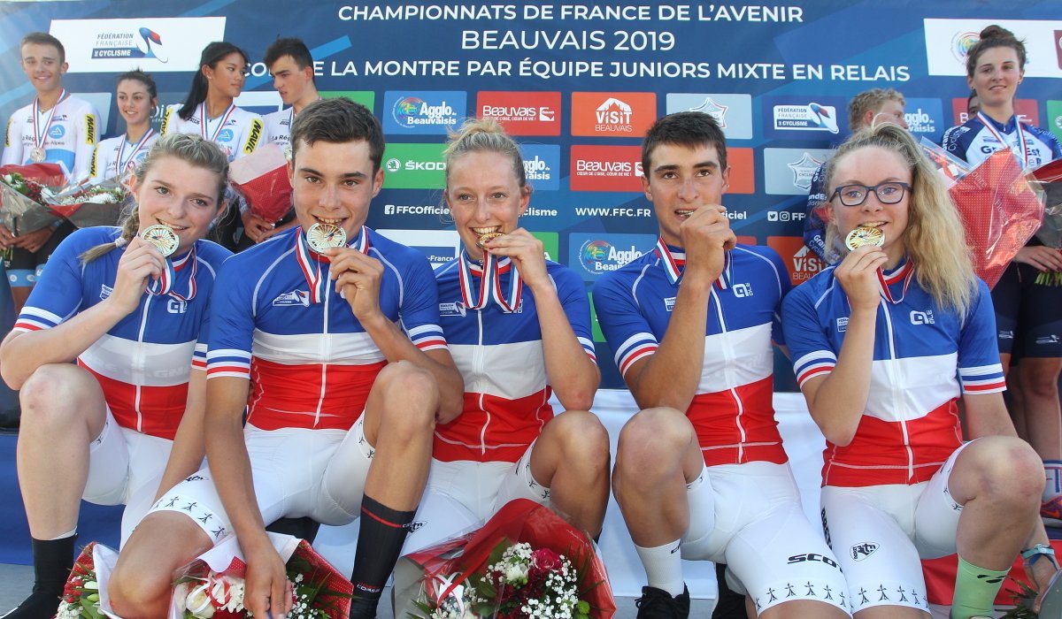 Les bretons vainqueurs du chrono de relais mixte