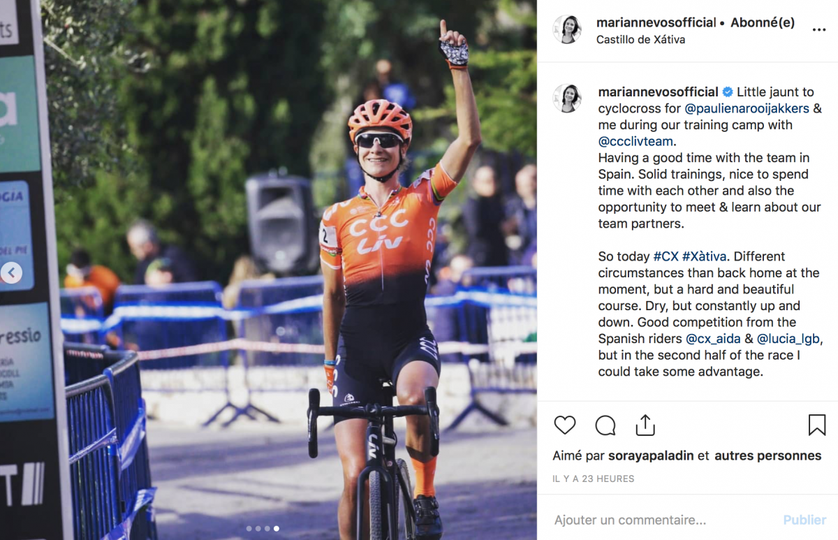 Marianne Vos s'impose sur le cyclo-cross de Xativa en Espagne