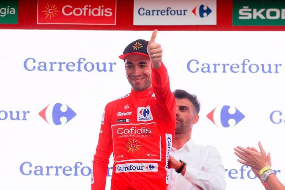 Nicolas Edet en rouge sur la Vuelta