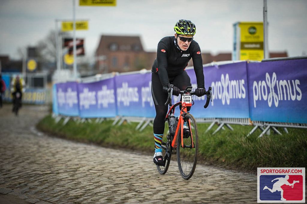 Alexandre Carrié en action sur la cyclosportive du Tour des Flandres 2018