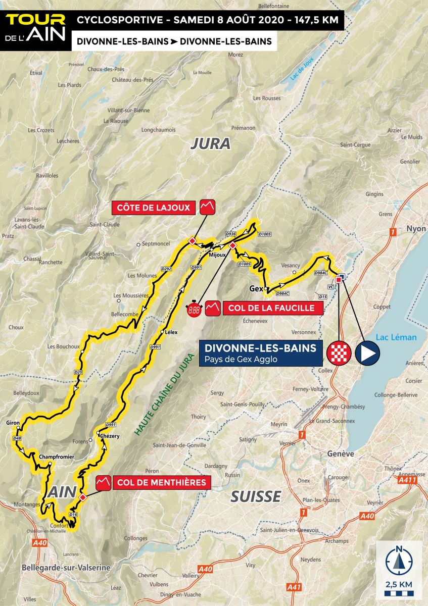 Cyclosportive - Tour de l'Ain 2020_Carte Cyclosportive - Tour de l'Ain 2020_Carte