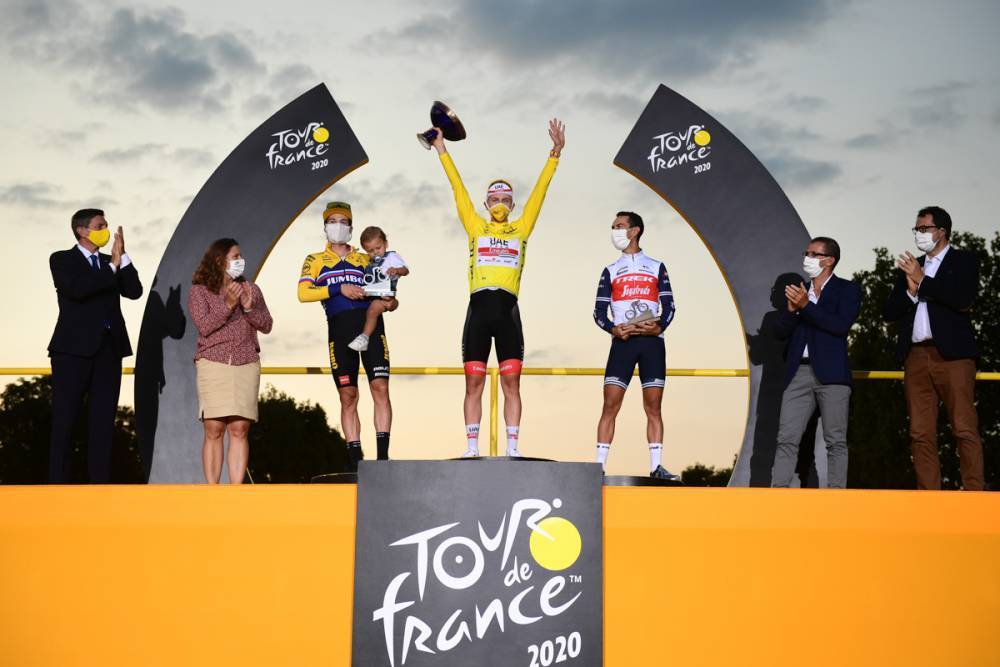 Le podium final de ce Tour de France 2020