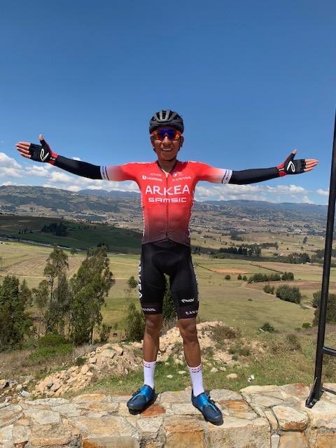 Nairo Quintana avec son nouveau maillot