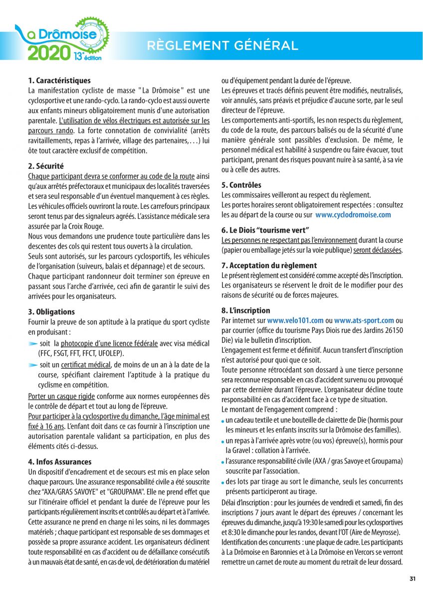Réglement général Dromoise 2020-page-001 Réglement général Dromoise 2020-page-001
