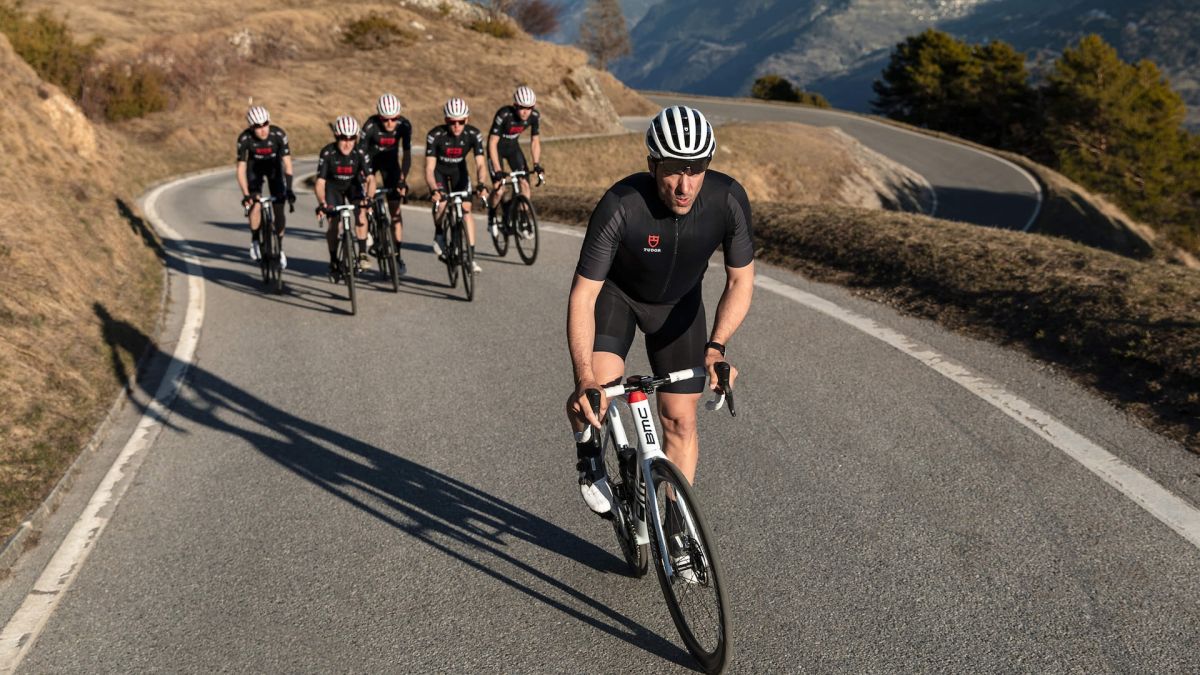 Fabian Cancellara et sa nouvelle équipe Tudor Pro Cycling Team.