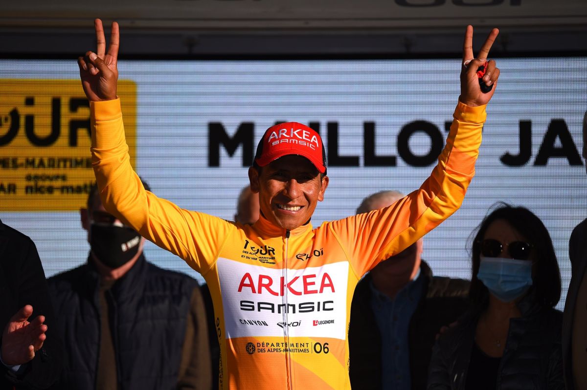 Nairo Quintana et son maillot jaune, illuminés par le soleil provençal