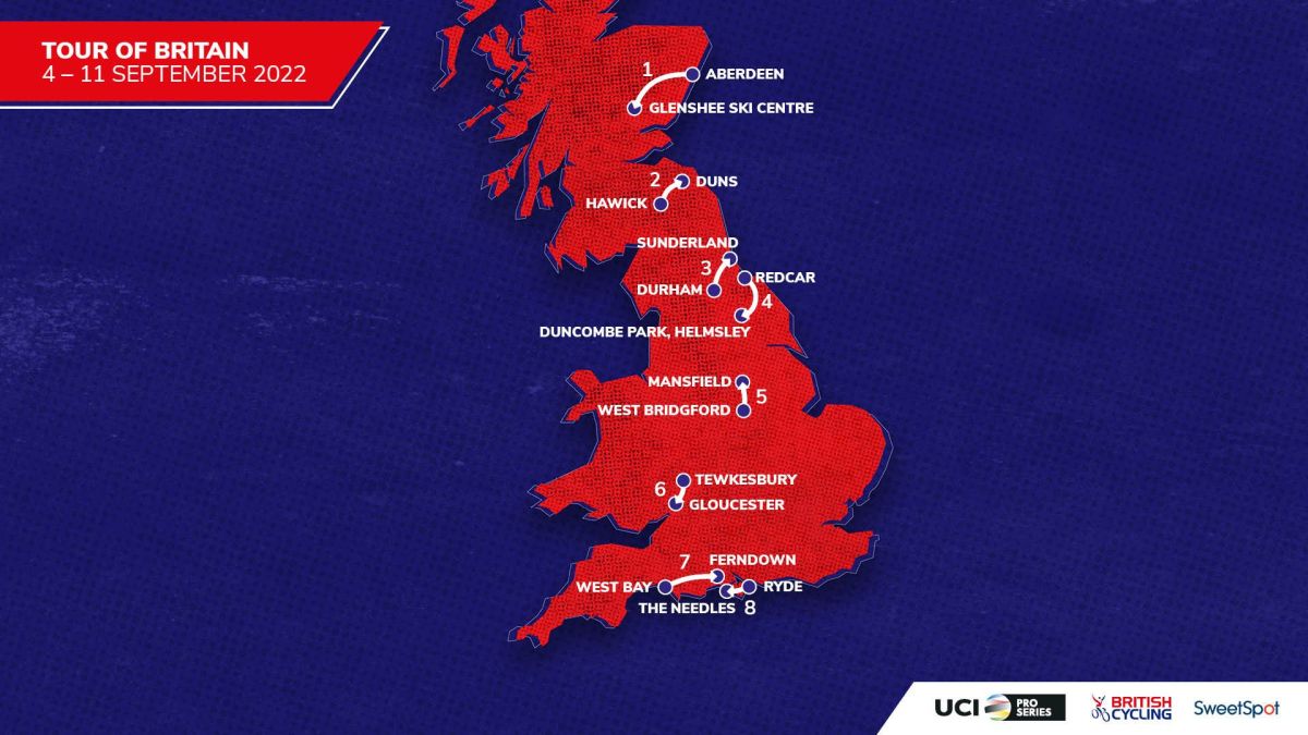 Parcours du Tour Of Britain 2022