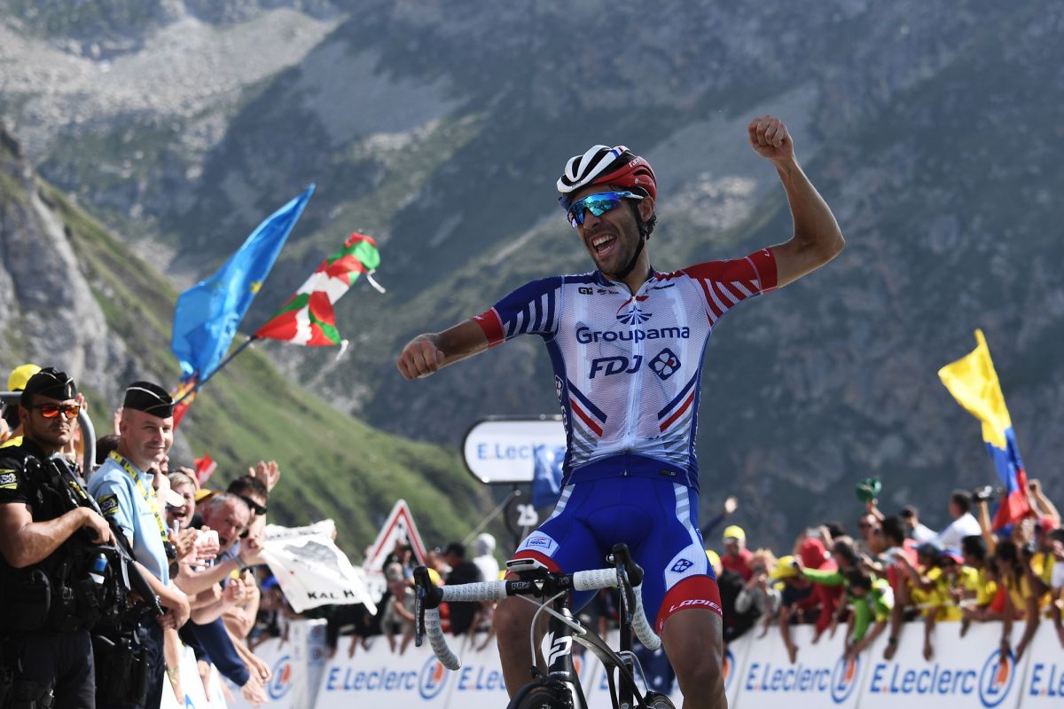 Thibaut Pinot lors de sa victoire au Tourmalet au Tour de France 2019