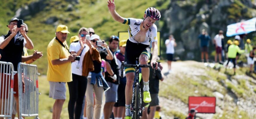 Alexander Evans, premier vainqueur au sommet du col de la Loze / Tour de l'Avenir