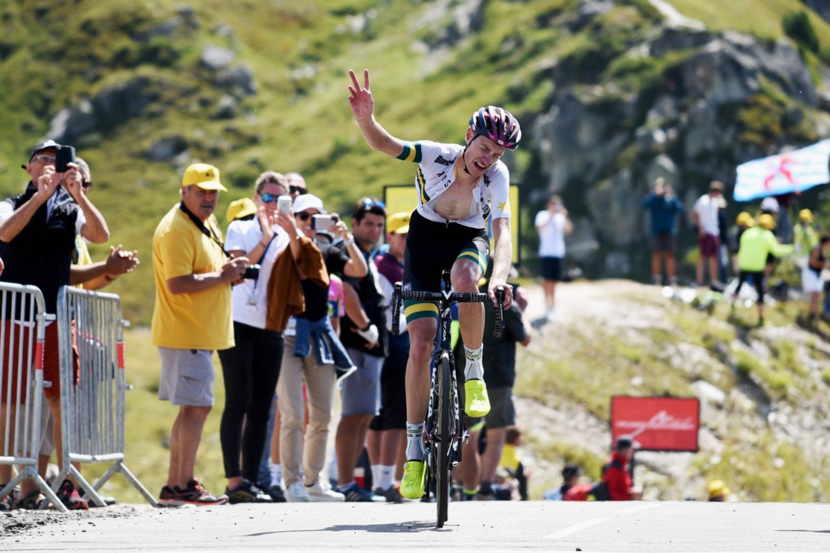 Alexander Evans, premier vainqueur au sommet du col de la Loze / Tour de l'Avenir