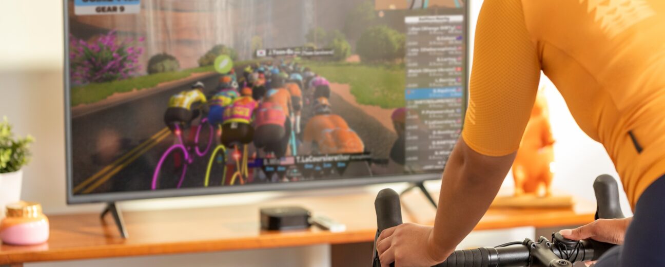 TV pour Zwift home trainer zwift hub