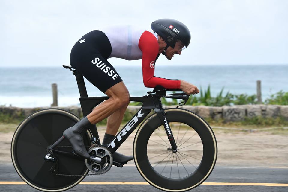 Fabian Cancellara sur la route de son deuxième titre olympique, à Rio, en 2016 / Source : UCI