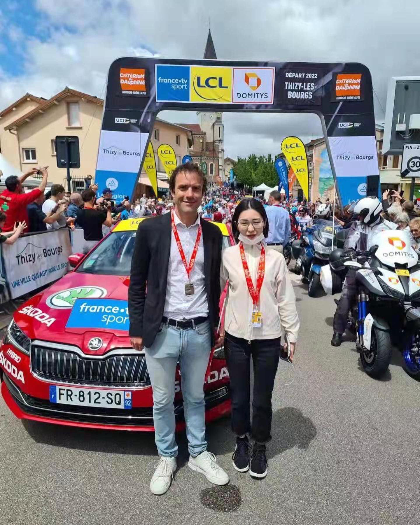 With the aim of bringing China closer to cycling, Amaël Moinard and Yuan Yuan, Deputy Secretary General of the Chinese Cycling Association, member of the UCI Steering Committee and Vice President of the Asian Cycling Confederation, have been invited to follow the 5th stage of the Critérium du Dauphiné