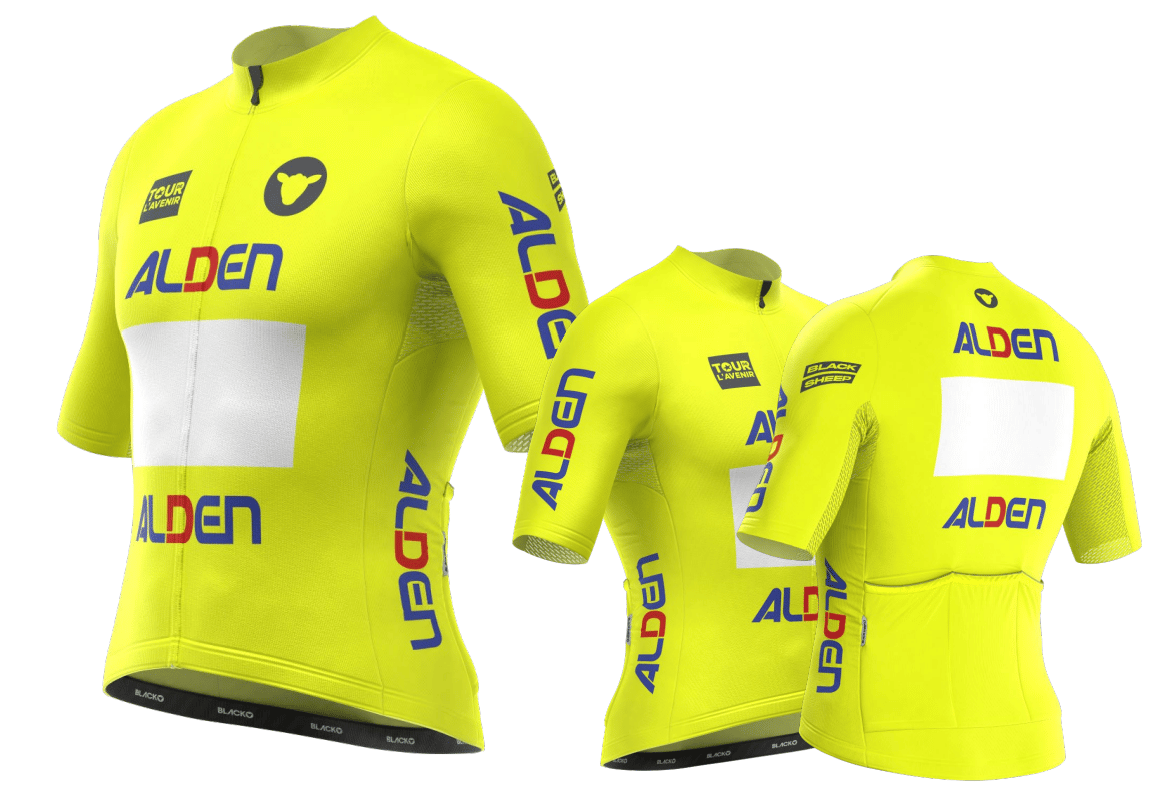 Le maillot jaune du Tour de l'Avenir produit par Black Sheep