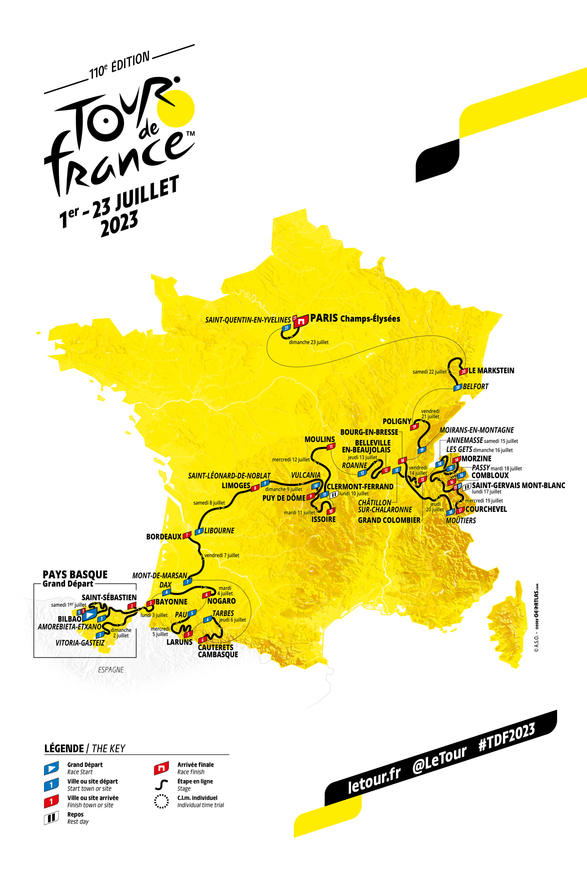 bike tour 2023 map