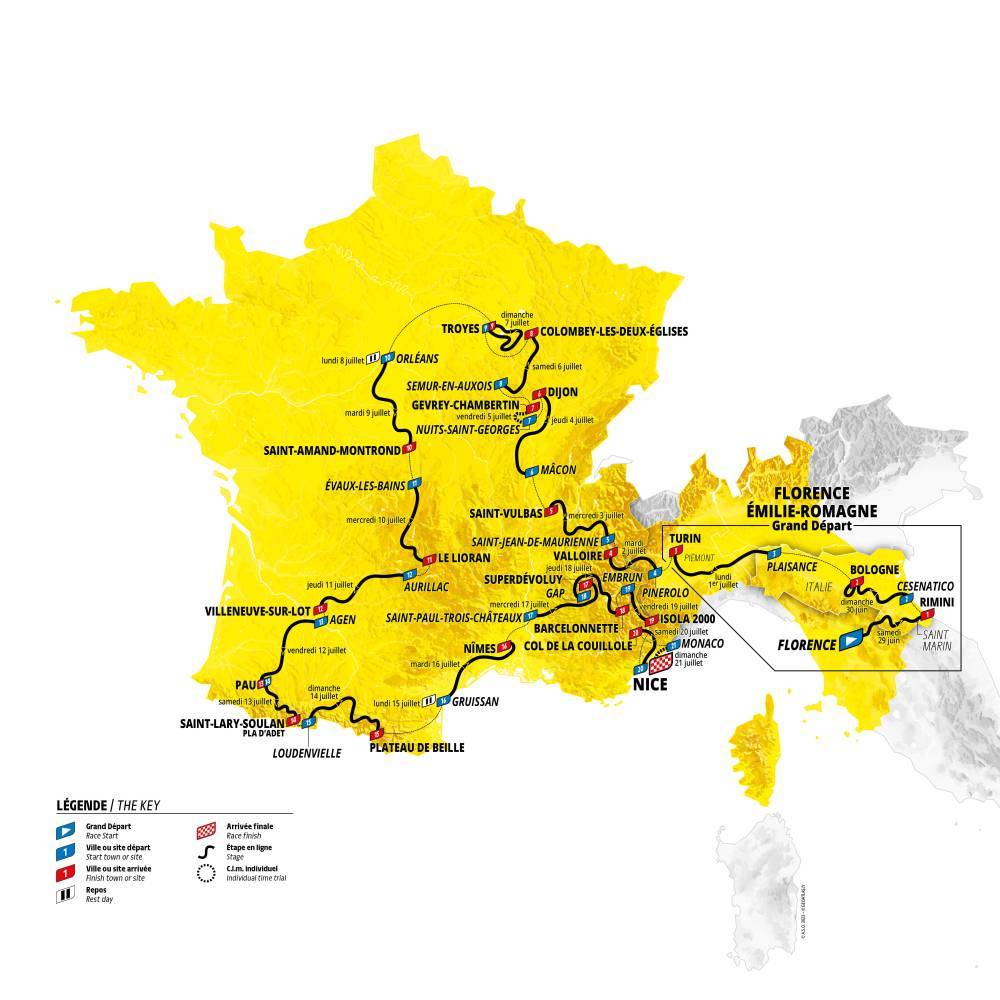 Le parcours et les étapes du Tour de France 2024 Velo 101